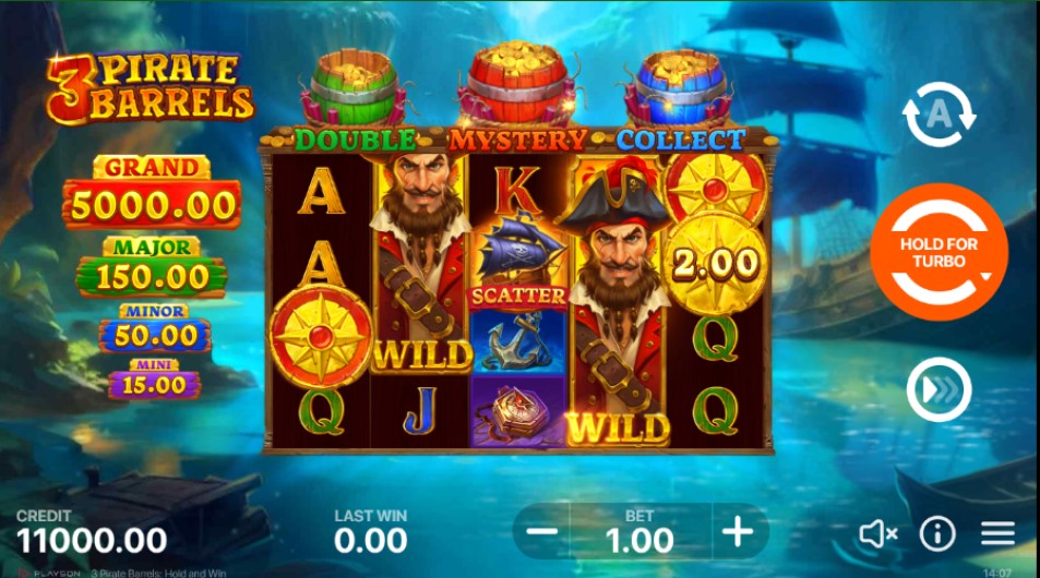 3 Pirate Barrels slot reels by Playson - best new online slots of the week
